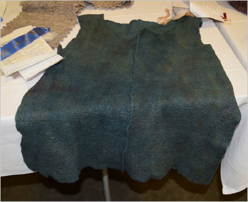 Sarahs nuno-felted garment. Photo: Peggy Lundquist.